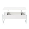 Lift Up Top Coffee Tables with Hidden Storage Metal Frame Leg Modern Tea Table