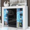 Unit TV Cabinet Cupboard Sideboard High Gloss Doors With Free LED