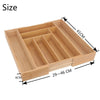 Bamboo Extending Cutlery Tray Drawer 6-8 Adjustable & Durable Compartments