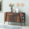 Abbey Sideboard 2 Doors 2 Drawers Storage Cabinet Cupboard Rustic Industrial