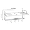 Microwave Oven Rack Holder Stand Organizer Aluminum Wall Storage Shelf Hooks