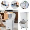 2/3 Compartment Kitchen Recycling Waste Bin Dustbin Trash Bin Rolling