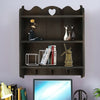 Wall Unit Shelf Storage Shabby Chic Cupboard Cabinet Key Hooks Vintage Style UK