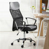Office Desk Chair Home Computer Chair Leather with Wheels and Back Support Grey