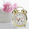 UK Night Light Classic Double Bell Desk Alarm Clock Quartz Movement Bedside Hot