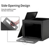 Mondeer Black Plastic Storage Boxes Storage File Cabinet on Wheels Removable