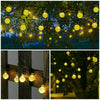 100LED SOLAR POWERED RETRO BULB STRING LIGHTS&GARDEN OUTDOOR FAIRY SUMMER LAMP