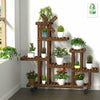 Multi Tier Flower Rack Plant Pot Stand Wood Shelves Bonsai Display Shelf Indoor
