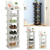 Wooden Shoe Rack Storage Shelf 4/5/7 Tier Slim Cabinet Footwear Shoes Organiser