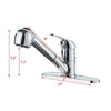 Modern Mono Kitchen Tap Dual Spout With Pull Out Spray Single Lever Chrome