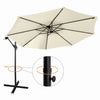 Mondeer 3M Garden Banana Parasol Cantilever Parasol Crank Handle with Solar LED