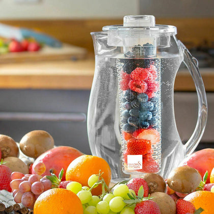 2 Litre Fruit Infusion Pitcher Water Jug With Ice Core & Flavour Infuser Cooler