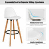 2x Breakfast Bar Stool High Chair PU Leather Kitchen Chrome w/Footrest Home Shop