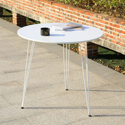 80cm Modern Kitchen Round MDF Wooden Dining Table Home Kitchen Furniture