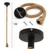 1M Ceiling Light Hanging Lamp Retro Vintage Rustic Hemp Rope Pendant Lights