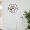 INDOOR OUTDOOR LARGE GARDEN WALL CLOCK ROMAN NUMERALS GIANT OPEN FACE METAL 60CM