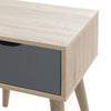 Alford Bedside Lamp Side Table 1 Drawer Scandinavian Sonoma Oak & Grey