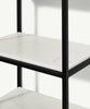Dordie Wall Mounted Shelf Unit 4 Tier Black & Marble New 🚚 Free Delivery