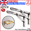 2pcs Folding Shelf Brackets, Heavy Duty, Stainless Steel Foldable Table Hinge UK