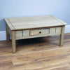 Coffee Table Corona Panama 1 Drawer Solid Waxed Pine Living Room Furniture