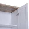 172cm Wooden Storage Cabinet Cupboard With 2 Doors 4 Shelves White Pantry Closet