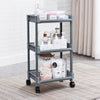 3 Tier Kitchen Trolley Cart Handle Wheel Storage Basket Rack Salon Carts