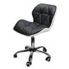 Cushioned PU Leather Computer Desk Office Study Chair Chrome Legs Lift Swivel