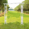 82" Outdoor Metal Garden Arch Gothic Arbor Garden Trellis Climbing Plant Growing