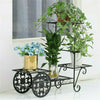 Bicycle Style Corner Flower Stand Craft Bonsai Frame Plant Pot Rack Home Garden