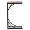 Small Sofa Side Table C Shaped Coffee End Table Living Room/Bedroom MDF Metal