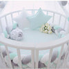 Crib Bumper 200CM Knot Plush Bedding Bed Cot Braid Pillow Cushion Pad Protector