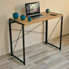 Folding Computer Desk Foldable Laptop PC Study Table Wooden Home Office 100 cm -