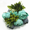 13 Heads Silk Peony Artificial Flowers Peony Wedding Bouquet Home Party Decor