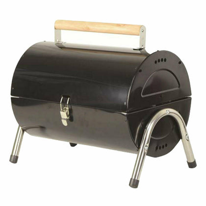 OUTDOOR GARDEN PORTABLE BBQ BARBECUE BARREL GRILL FOLDABLE CHARCOAL CAMPING