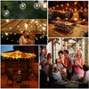 50FT Outdoor Festoon Globe String Fairy LightsG40 Plug In Bulbs Garden Wedding