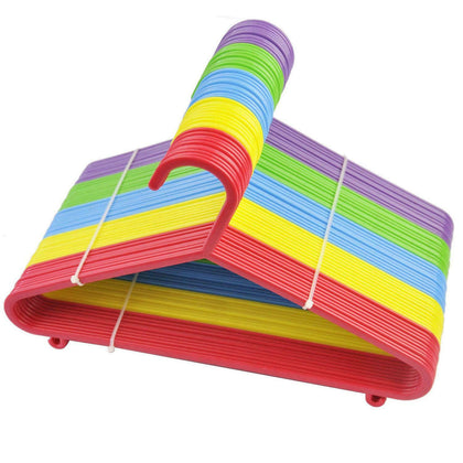 20-100 CHILDREN KIDS PLASTIC CLOTHES MULTI COLOURED BABY CHILD COAT HANGERS NEW