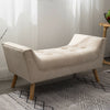 Upholstered Bed End Bench Tufted Window Hallway Seat Chaise Lounge Pouffe Stool