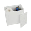 UK GREY WOODEN SLIMLINE BATHROOM STORAGE UNIT LAUNDRY TOILET CLEANING TIDY BOX