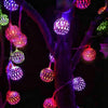 Solar LED Moroccan Ball Garden String Fairy Lights Hanging Lantern Lamp Outdoor