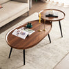 2X Premium Wood Nesting Coffee Table Stacking Side Tables Display Storage Table