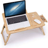 Folding Bamboo Laptop Table Stand Bed Computer Desk Bed Stand Notebook Tray Home