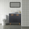 Bathroom Sink Cabinet Under Basin Unit Cupboard Storage w/Shelves Furniture Grey