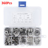 Washers set 360 Stainless Steel Flat & Spring Washer Assortment Rust Resistan