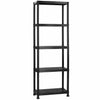NEW! 5 Tier Black Plastic Heavy Duty Shelving Racking Storage Unit