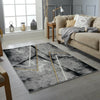 GREY BLACK MODERN DESIGN RUG SOFT LARGE LIVING ROOM FLOOR BEDROOM CARPET RUGS