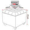 Footstool Ottoman with Lift Up Storage Box Pouffe Folding Linen Padded Footrest