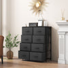 8 Drawers Dresser Tower Organizer Fabric Storage Chest of Drawers Metal Frame