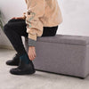 Home Folding Ottoman Storage Box Bench Pouffe Seat Stool Chair Footstool Storage