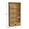 Corona DVD Rack Bookcase 1 Drawer 3 Shelves Solid Pine Storage Living Room Unit