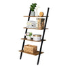 Ladder Shelf 4 Tier Leaning Storage Bookcase Display Unit